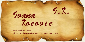 Ivana Kočović vizit kartica